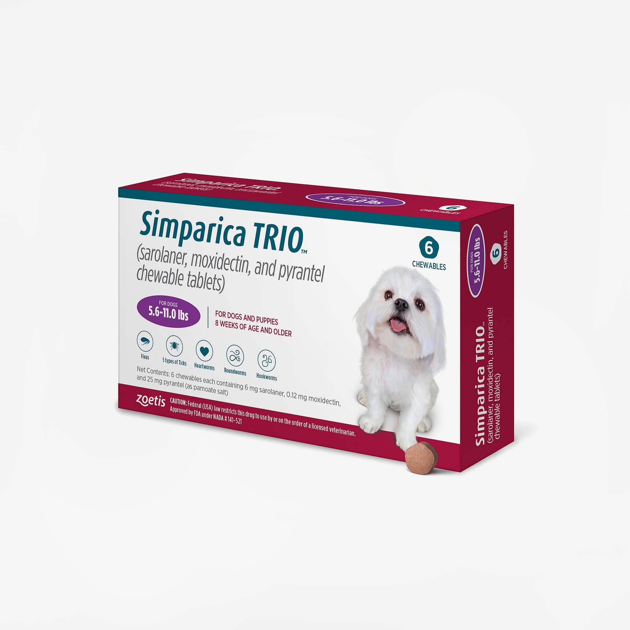 Prescription Flea and Tick Chewable for Dogs, Six Monthly Tablets Covering Heartworm and Intestinal Parasites source image 2