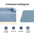Cooling Dog Bed and Couch Cover Set, Breathable Washable Mat with Non-Slip Base in Multiple Sizes and Patterns source image 2