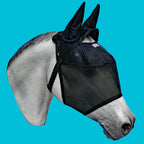 Horse Fly Mask and Ear Protection, 95% UV Eye Shield, Breakaway Clips and Five Sizes from Mini to X-Large source image 2