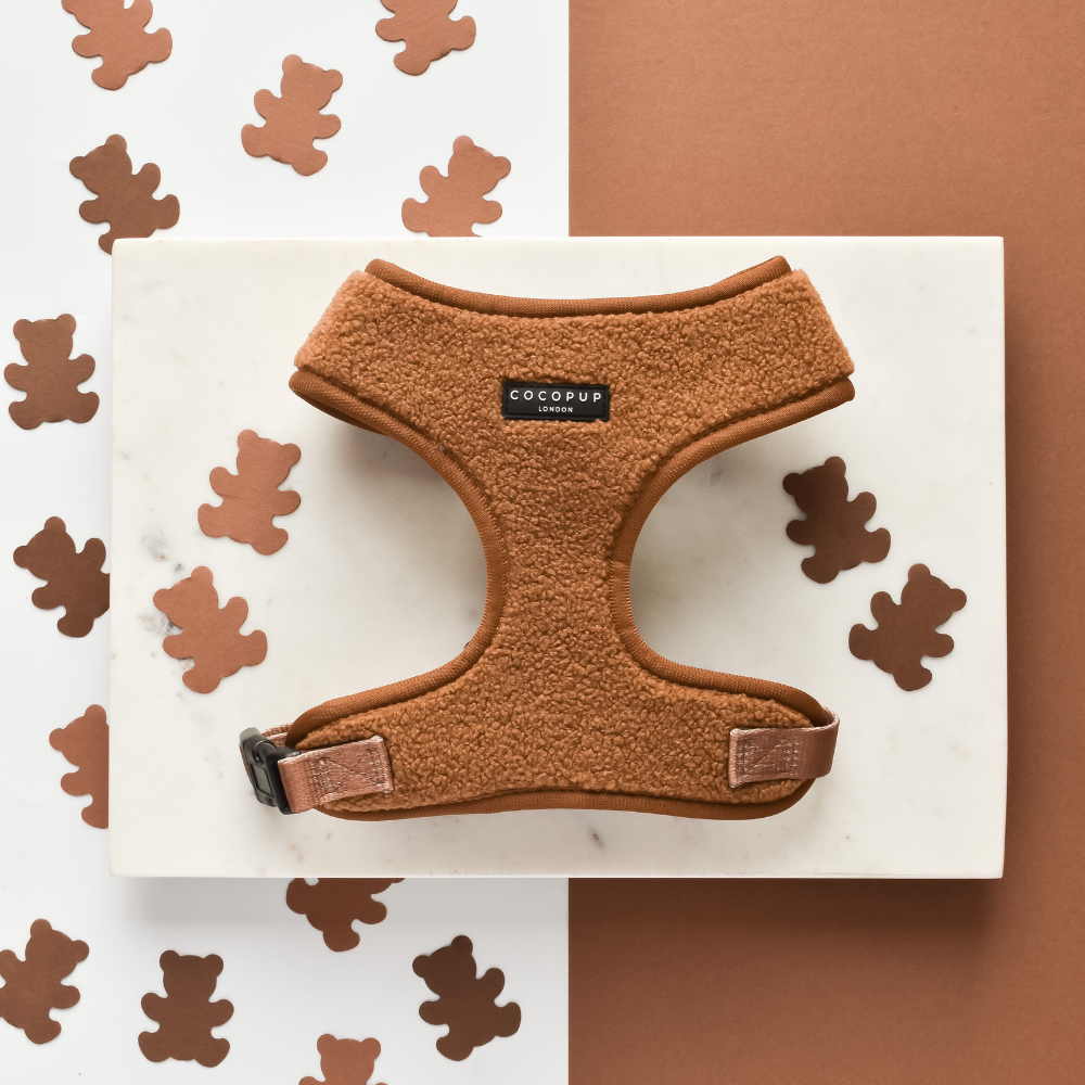 Adjustable Neck Dog Harness in Teddy Texture, Lightweight Walking Vest for XXS to Large Dogs source image 2