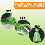 Scoop-to-Bag Cat Litter Scoop for One-Handed Cleanup, Quick-Sift Head and Large-Capacity Bag Bin source image 2