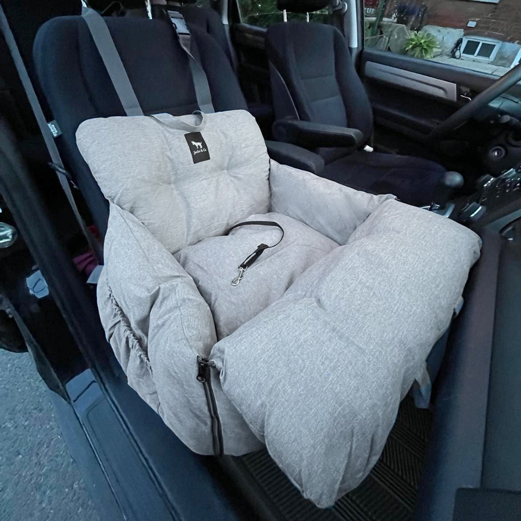 Pet Car Seat and Carrier for Dogs or Cats up to 25 lb, Water-Resistant Oxford Seat with Removable Cushion source image 2