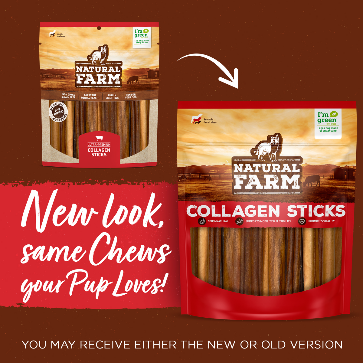 12 Inch Beef Collagen Sticks Natural Farm Shop Collagen Sticks