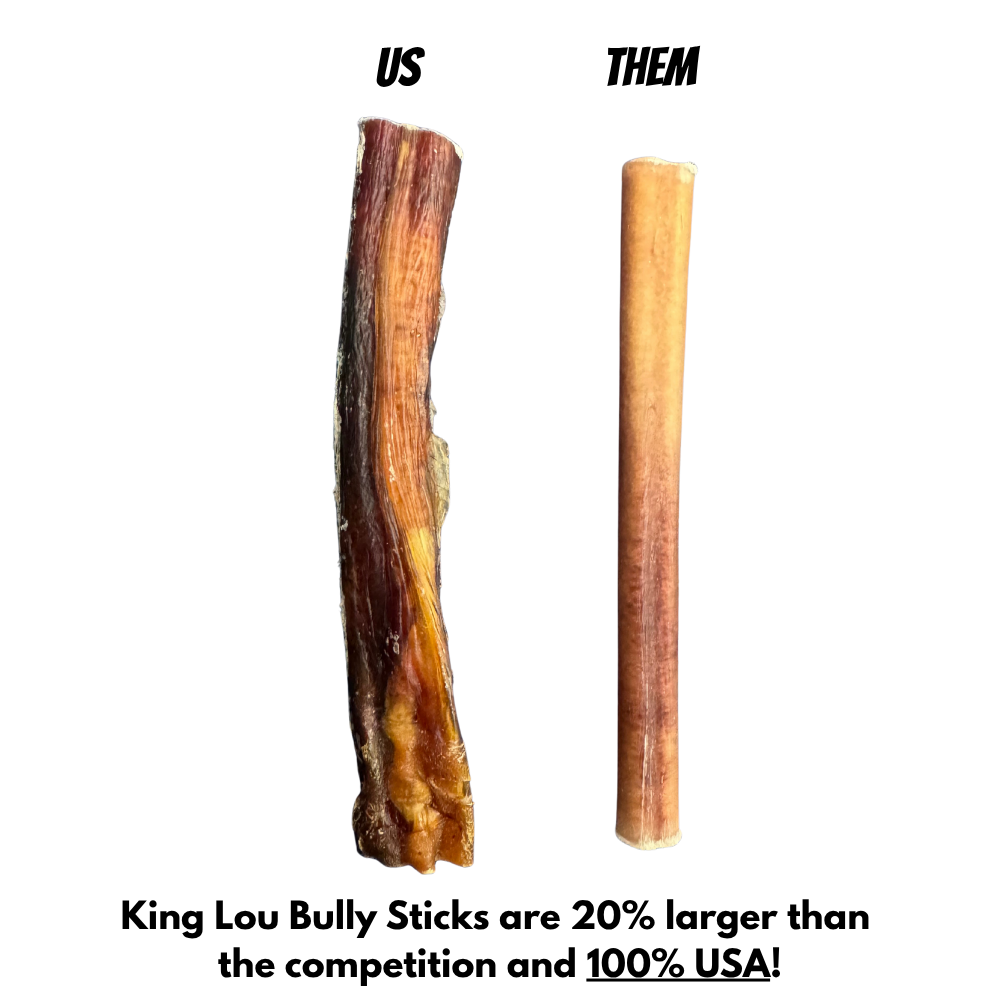 Grass Fed Bully Stick Dog Chews Made from USA Beef, Available in Five, Ten and Forty Count Packs source image 2