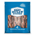 Braided Bully Stick Dog Chews Made from 100% Beef, Six-Inch Treats in Four Multi-Pack Quantities source image 2