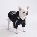 Reflective Skeleton Halloween Dog Hoodie S
