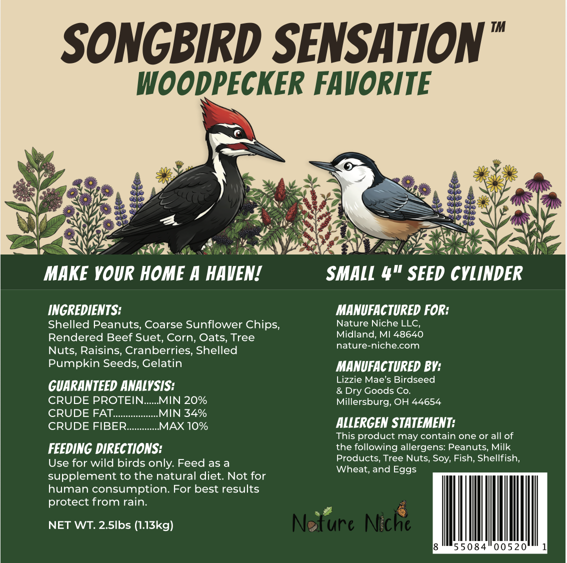 Woodpecker Wild Bird Seed Cylinder product image 2