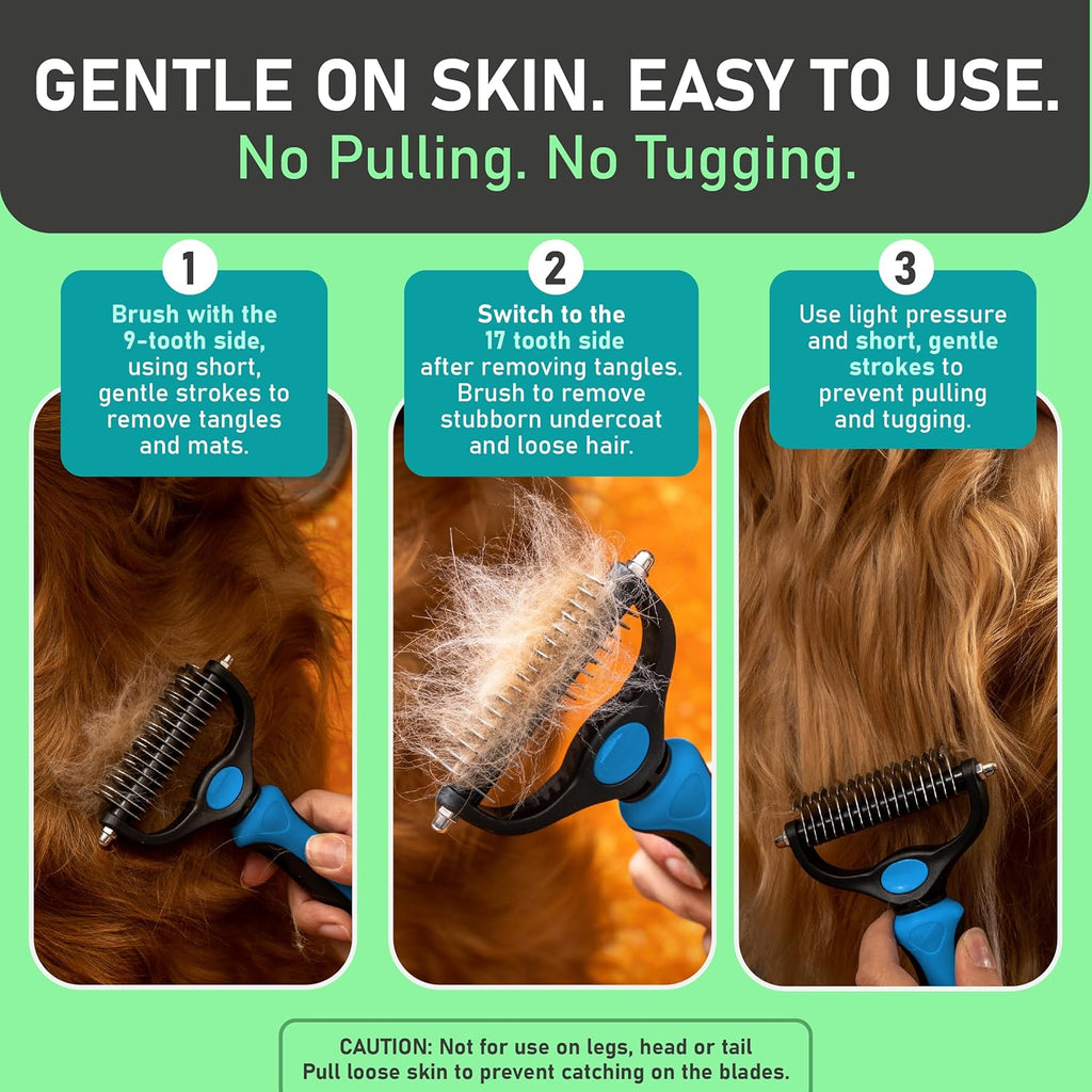 Dual-Sided Pet Dematting and Deshedding Brush product image 2
