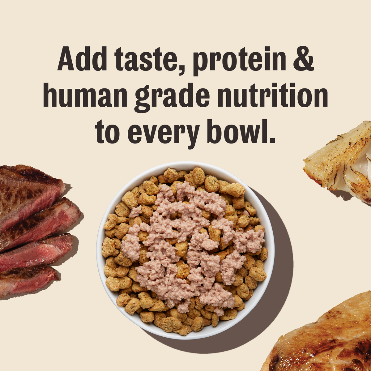 99% Beef Dog Food Meal Booster, Human-Grade High-Protein Topper in Twelve 5.5 oz Pour-and-Serve Packs source image 3