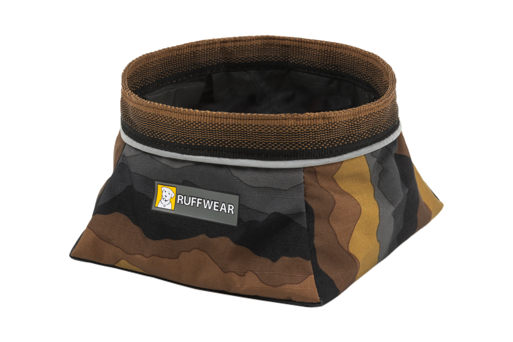 Packable Dog Travel Bowl with Recycled-Content Fabric, Medium Size in Three Mountain-Inspired Colors source image 3