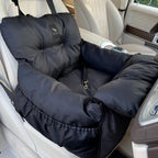 Pet Car Seat and Carrier for Dogs or Cats up to 25 lb, Water-Resistant Oxford Seat with Removable Cushion source image 3