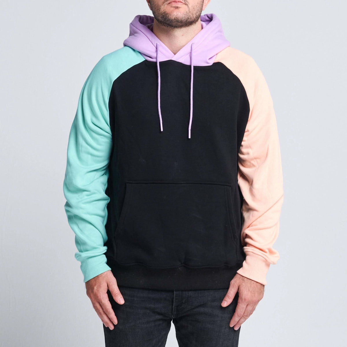 Color Block Fleece Hoodie for Adults with Four-Way Stretch and Eight Coordinated Designs for Pet Matching product image 3