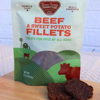 Beef and Sweet Potato Dog Treat Fillets, Soft 8 oz Chewy Rewards for Training and Everyday Snacking source image 3