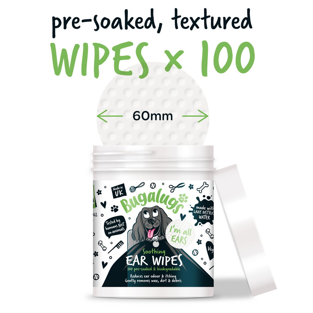 Biodegradable Dog Ear Wipes for Daily Cleaning, 100 Pre-Soaked Pads to Remove Dirt, Wax and Odor source image 3