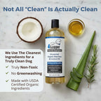 Unscented Organic Dog Shampoo for Sensitive Skin, Aloe-Based Concentrate in Three Bottle Sizes source image 3
