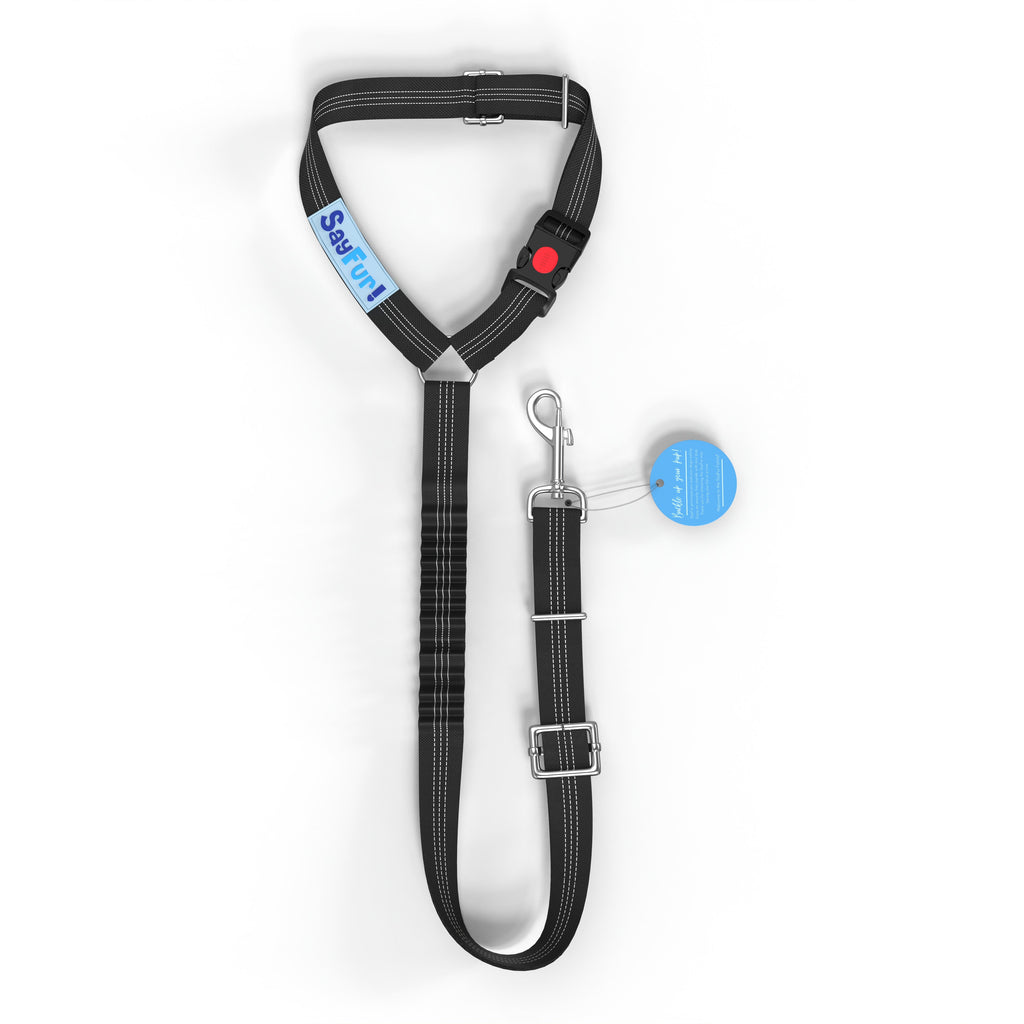 Headrest Dog Seat Belt Restraint for Vehicle Travel with Adjustable Length and Harness Attachment product image 3