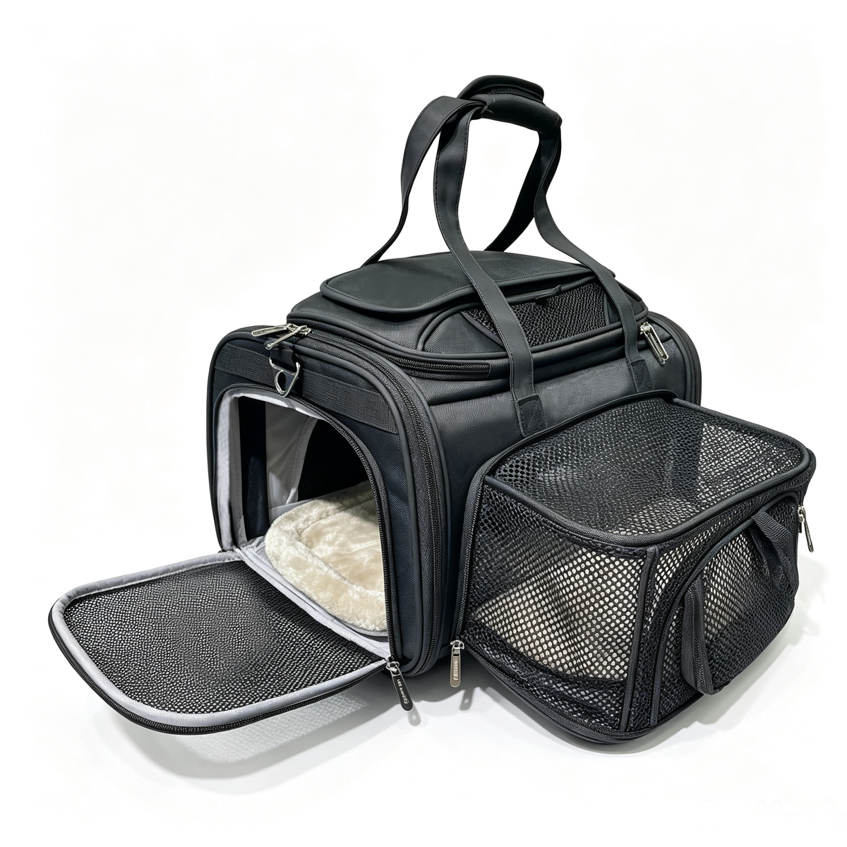 Expandable Soft-Sided Airline Pet Carrier, Two-Inch Taller Cabin for Ventilated and Secure Travel source image 3