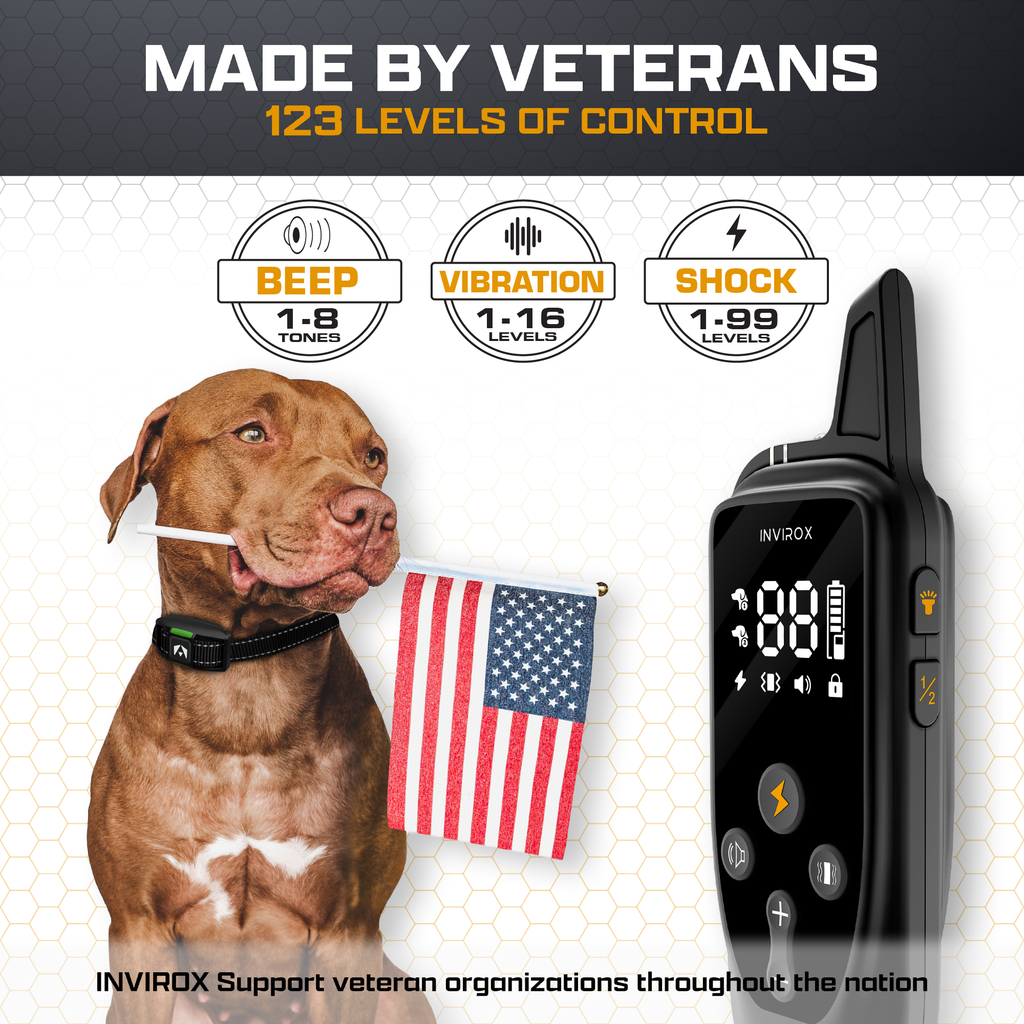 Remote Dog Training Collar, 123-Level Beep, Vibration and Static Control, IP67 Receiver, 1,100-Yard Range source image 3