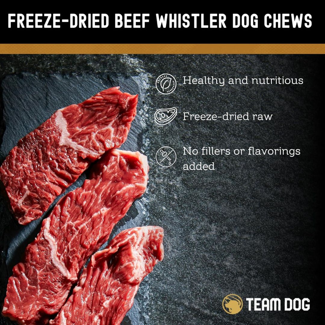 Freeze-Dried Beef Esophagus Dog Chews, Three-Piece Bag of High-Protein Treats for Supervised Chewing source image 3