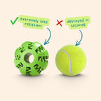 Natural Rubber Treat-Dispensing Dog Toy, Flexible Dental Chew Ball for Fetch in 6 cm and 7 cm Sizes source image 3