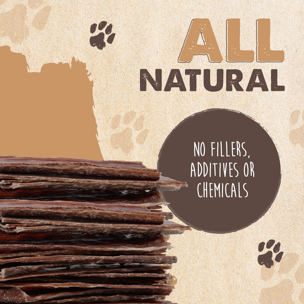 Beef Gullet Jerky Dog Treats, Slow-Dried Single-Ingredient 14 oz Chews for Everyday Rewards source image 3