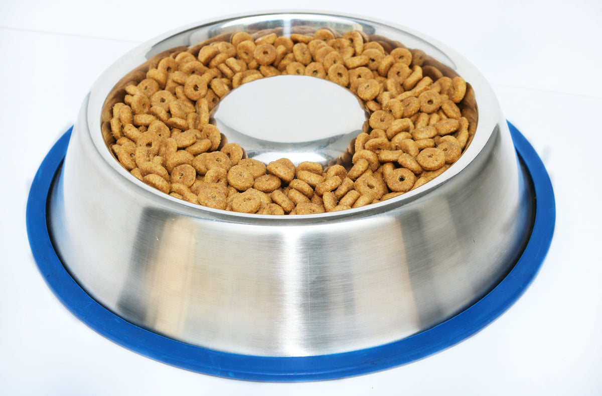 Stainless Steel Slow Feeder Dog Bowl with Non-Slip Silicone Base, Three Capacities for Wet or Dry Food source image 3