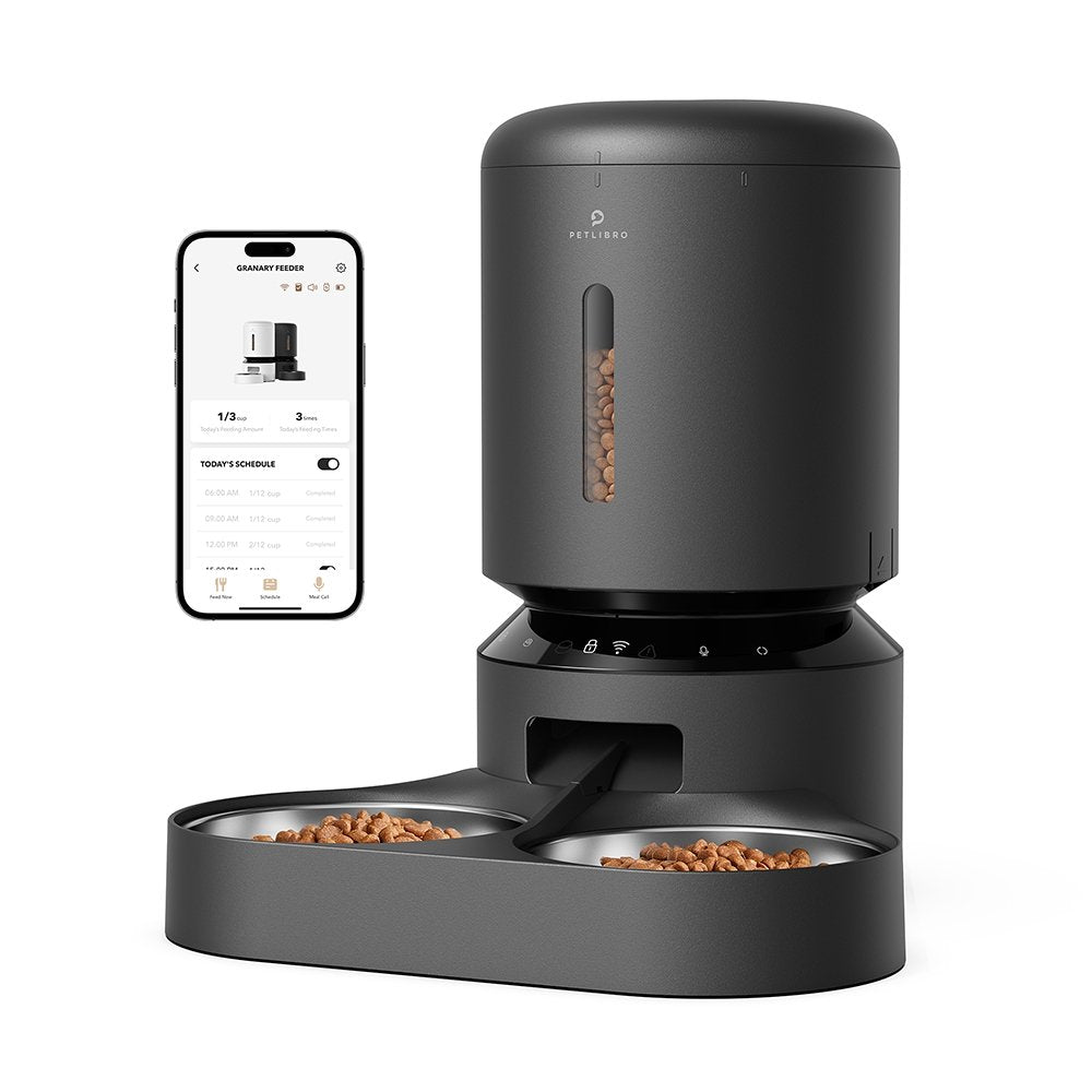 WiFi Automatic Pet Feeder, 5 Liter Timed Food Dispenser with App Scheduling and Single or Dual Bowls source image 3