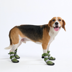 Green Waterproof Dog Rain Boots, Reflective Fleece-Lined Paw Protection for Snow, Salt and Mud source image 3