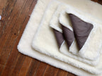 Sheep Wool Pet Mat, One-Inch Natural Wool Pile with Rubber or Cotton Canvas Backing in Six Sizes source image 3