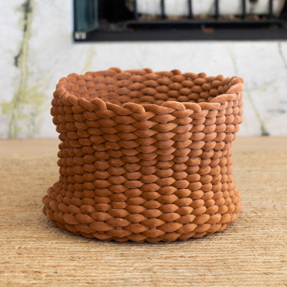 Handwoven Cat Nest Bed, Adjustable Velvety Knotted Design in Five Neutral and Earth-Tone Colors source image 3