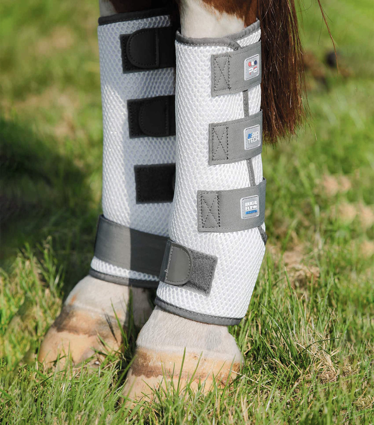 Horse Fly Boots in Breathable 3D Sports Mesh, Ventilated Leg Protection for Front or Hind Use source image 3