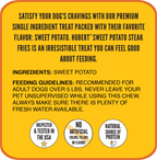 Sweet Potato Dog Treats, Single-Ingredient Vegan Fries in One or 2.5 Pound Resealable Bags source image 3