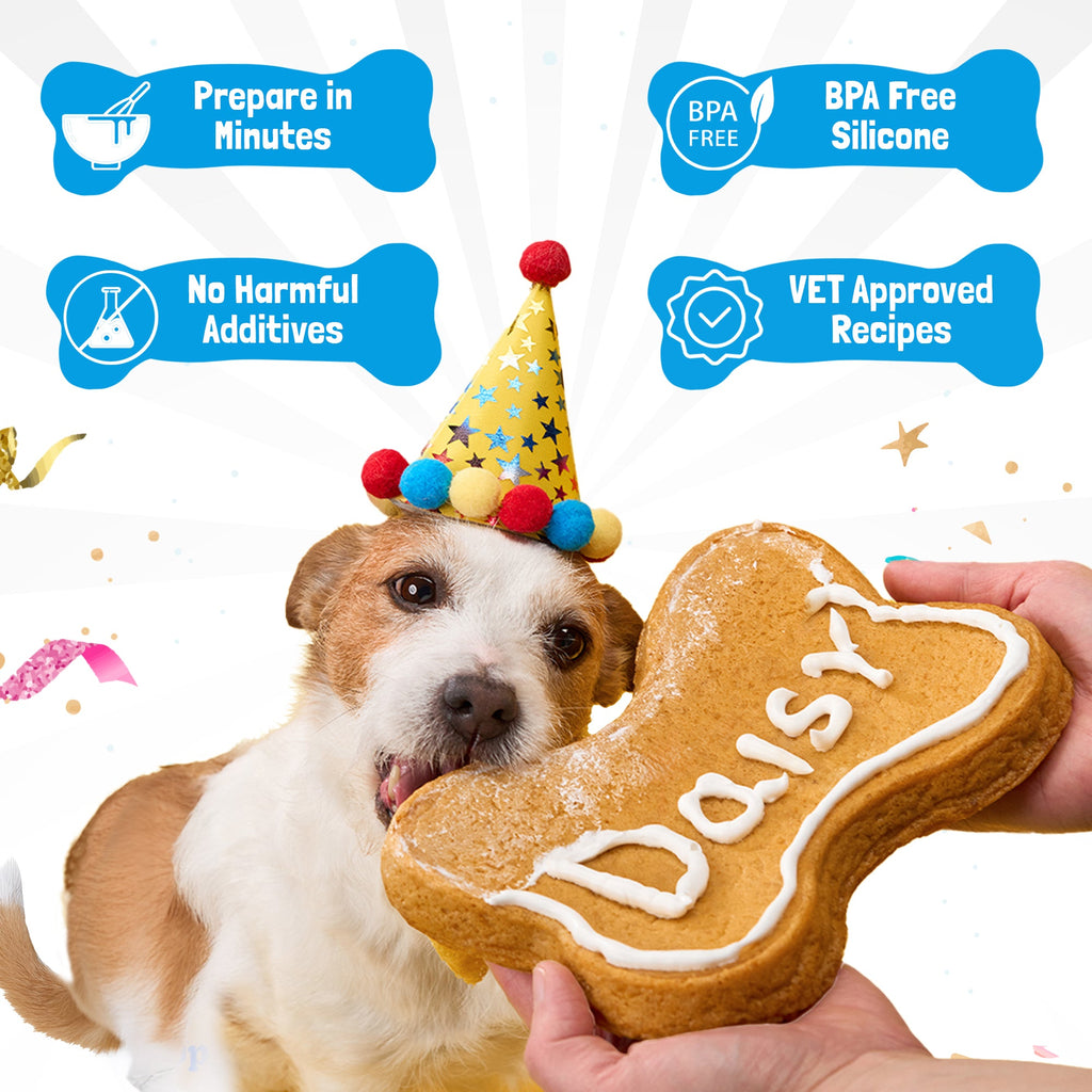 Dog Birthday Cake and Party Kit, Complete Bone-Shaped Baking and Decorating Set for a Special Celebration source image 3