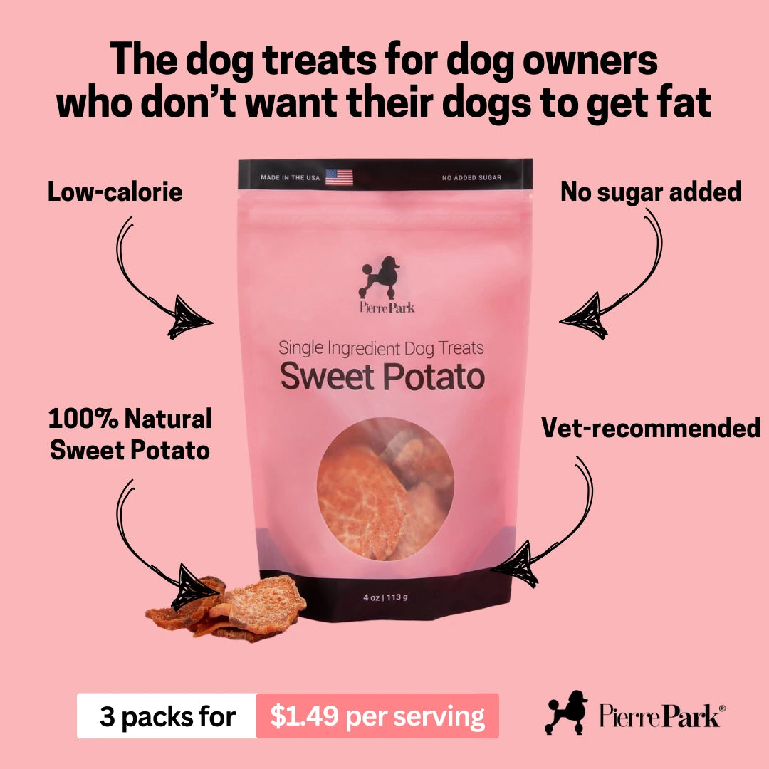 Single-Ingredient Sweet Potato Dog Treats, USA-Made Low-Fat Chews in One, Two or Three Bag Packs source image 3