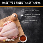 Dog Digestive and Probiotic Soft Chews, 120 Count with Enzyme Blend and Two Billion CFUs per Chew source image 3