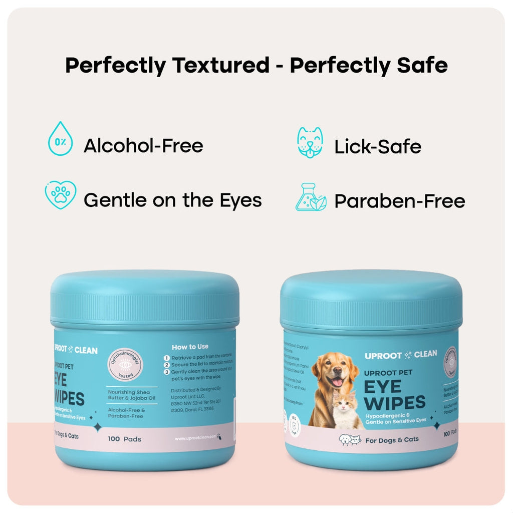 Pet Eye Cleaning Wipes for Tear Stains and Daily Debris, 100 Wipes per Pack with Shea Butter and Jojoba Oil source image 3