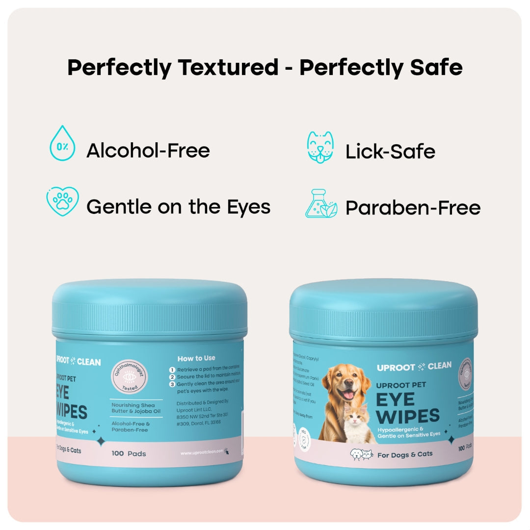 Pet Eye Cleaning Wipes for Tear Stains and Daily Debris, 100 Wipes per Pack with Shea Butter and Jojoba Oil source image 3