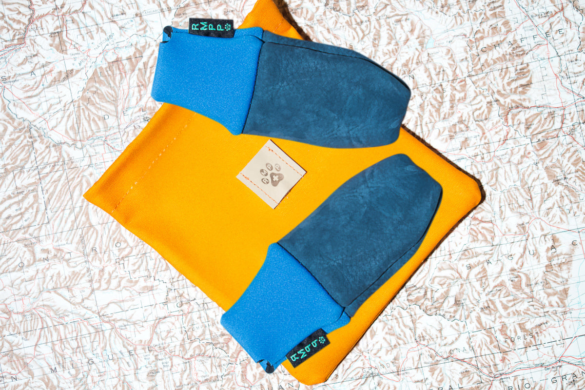 Water-Resistant Dog Booties, One Pair with Leather Soles and Neoprene Uppers for All-Weather Walks source image 3