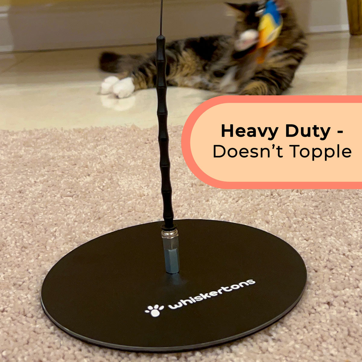 Interactive Bird Cat Toy Bundle, Weighted Base and Suction Cup Set with Five Realistic Attachments for Hunting Play source image 3