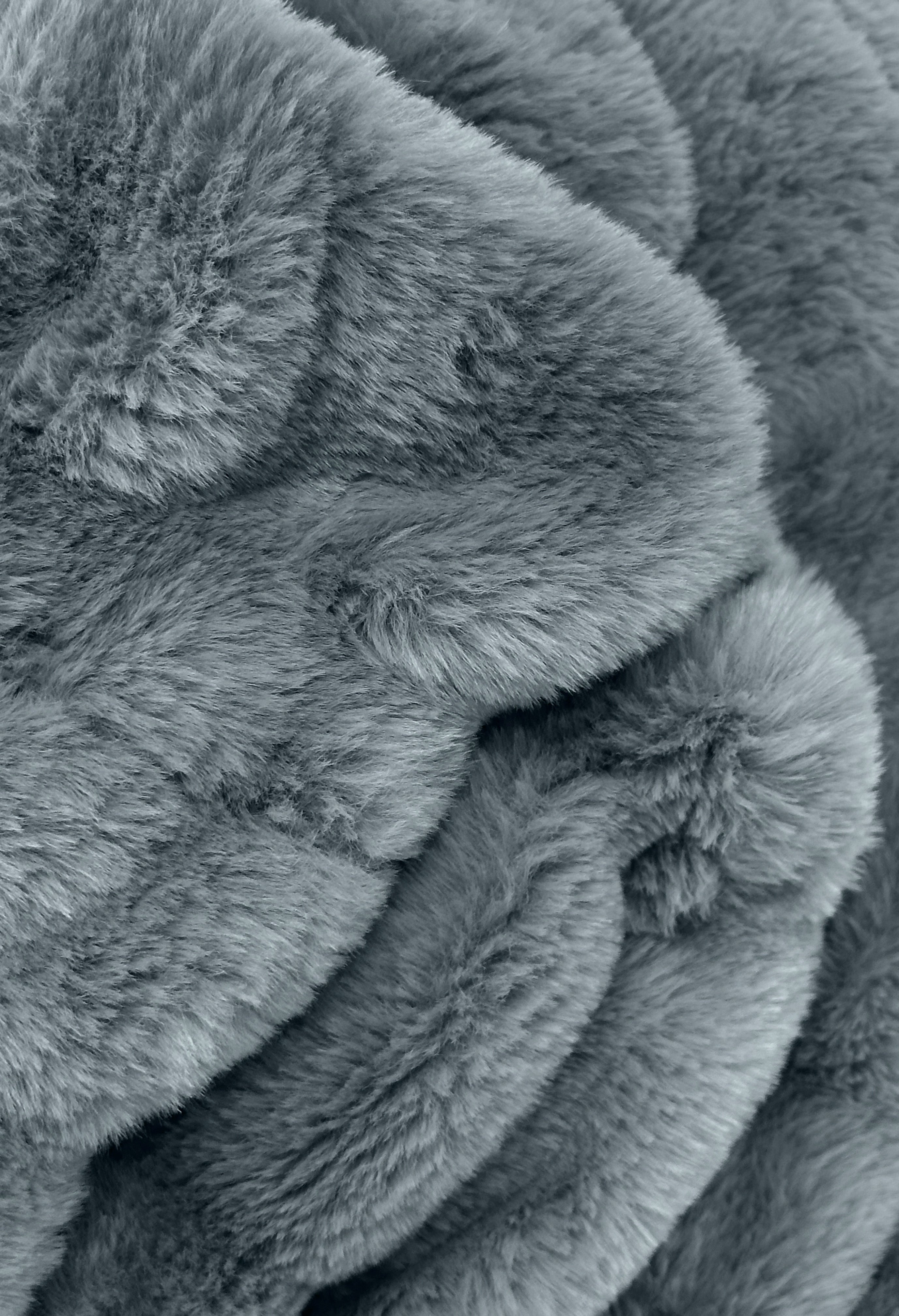 Ruched Faux-Fur Throw Blanket product image 3