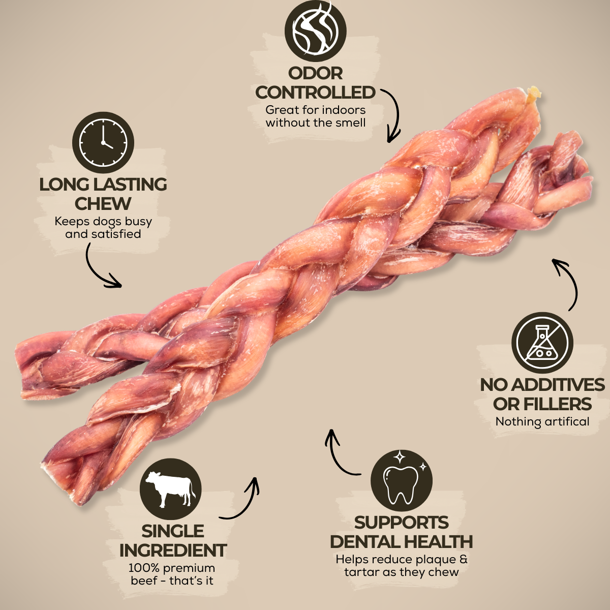 12-Inch Thick Braided Bully Sticks product image 3