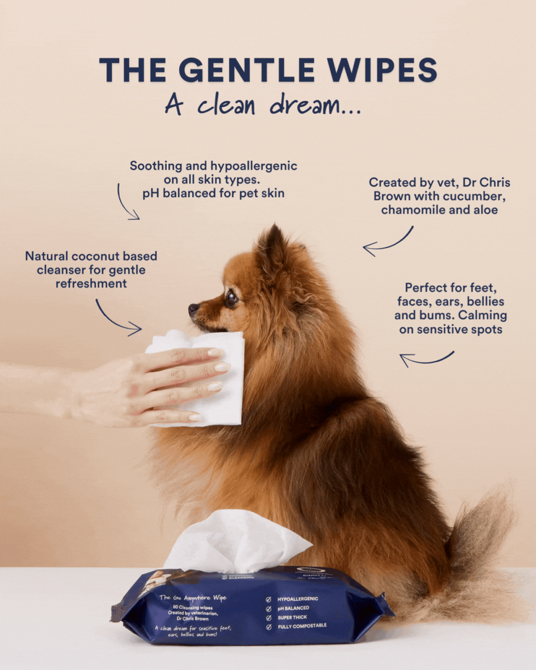 Gentle Pet Cleansing Wipes product image 3