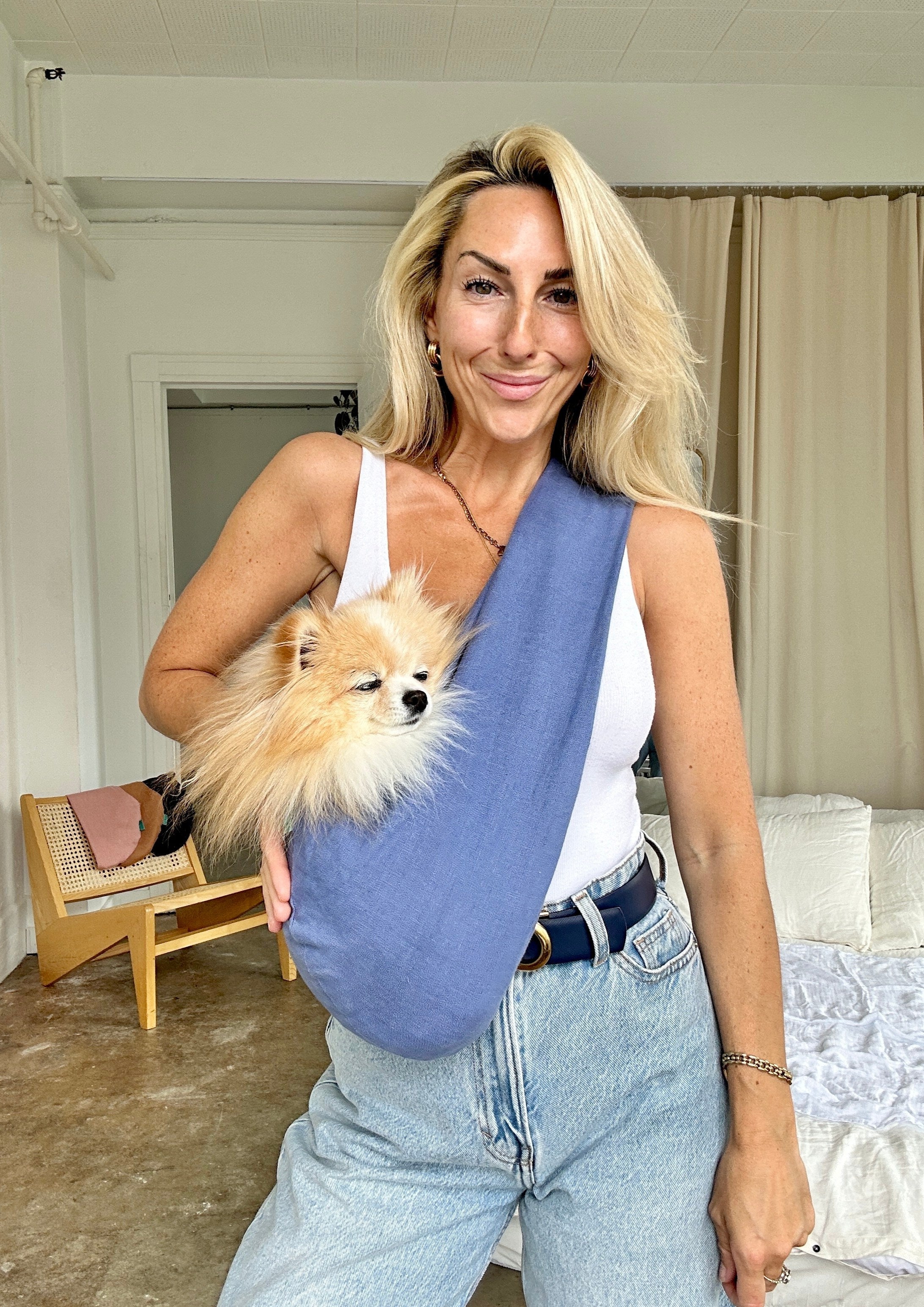 Linen Dog Sling Carrier product image 3