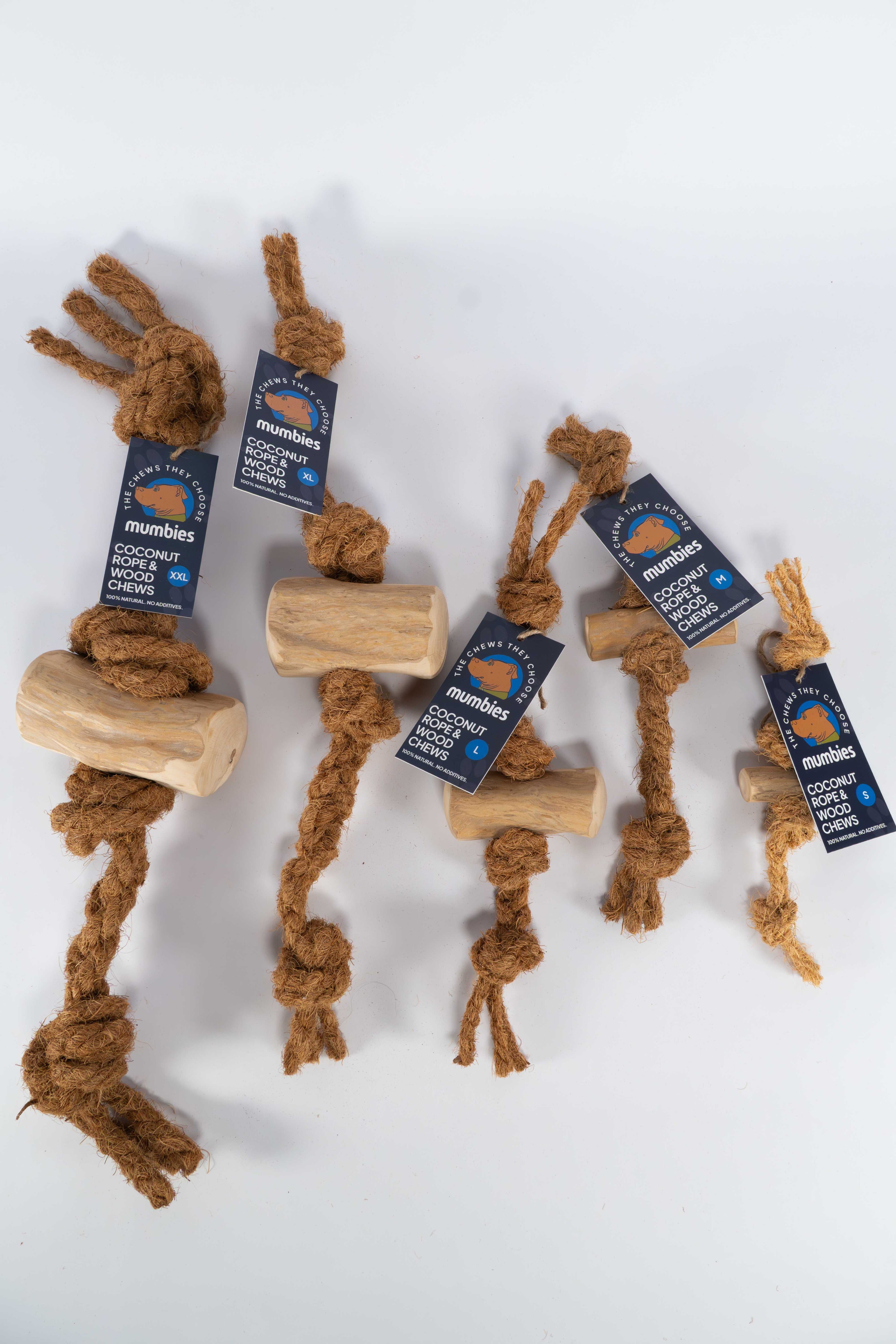 Coconut Rope and Coffee Wood Dog Chew Toy product image 3