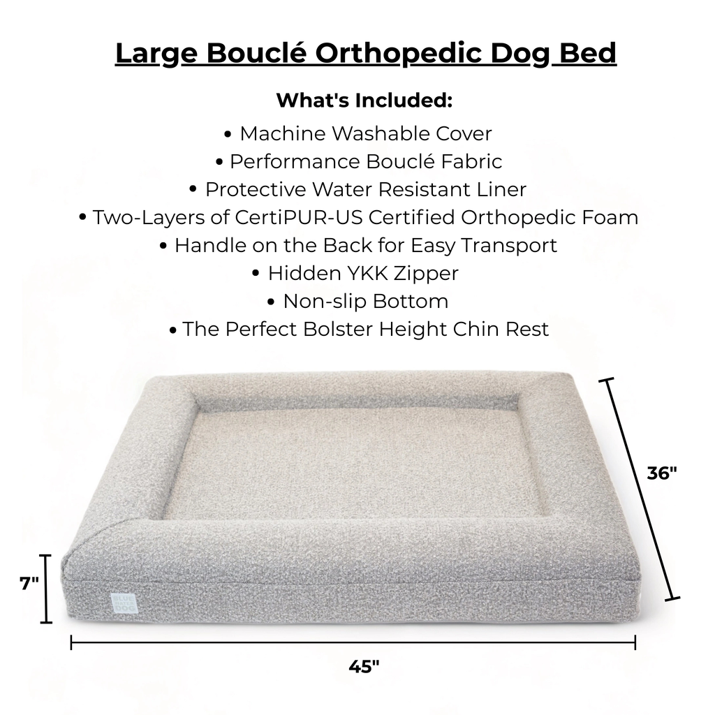 Large Boucle Orthopedic Bolster Dog Bed product image 3