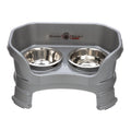 Elevated Spill-Containment Pet Feeder Gunmetal / Small Dog