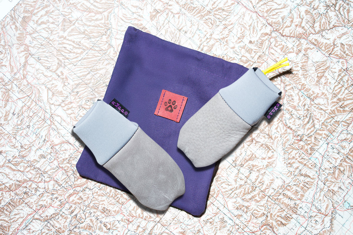 Water-Resistant Dog Booties, One Pair with Leather Soles and Neoprene Uppers for All-Weather Walks source image 4