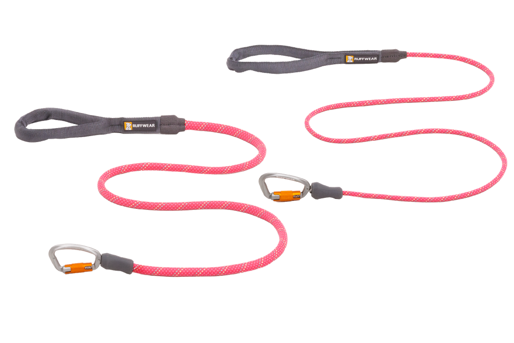 Reflective Rope Dog Leash for Everyday Walks, Auto-Locking Swivel Carabiner in Two Rope Diameters source image 4