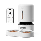 WiFi Automatic Pet Feeder, 5 Liter Timed Food Dispenser with App Scheduling and Single or Dual Bowls source image 4