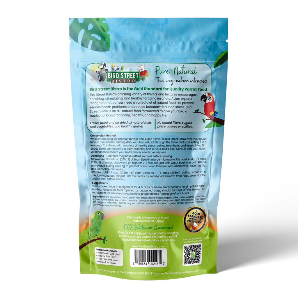 Cookable Parrot Food Blend, Natural Bean and Whole-Grain Meal for Enriching Everyday Feeding source image 4